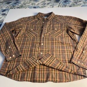 Patagonia Mens Long Sleeve Buckshot Shirt Plaid Hiking , camping  outdoor